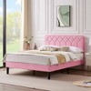 VECELO Bed Frame Premium Upholstered Platform with Height Adjustable Headboard - image 4 of 4