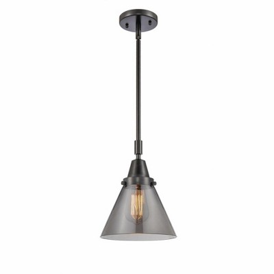 Cone - 1 Light Stem Hung Mini Pendant In Industrial Style-11.13 Inches Tall and 8 Inches Wide