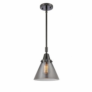 Cone - 1 Light Stem Hung Mini Pendant In Industrial Style-11.13 Inches Tall and 8 Inches Wide - 1 of 1
