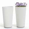 DSVIMOY 2PCS 23.6" Tall Planter for Outdoor, Round Decorative Planters for Indoor/Outdoor, Patio, Balcony - 2 of 4