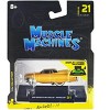 Gene Winfield’s 1961 Cadillac Maybelline Yellow Metallic with White Stripes 1/64 Diecast Model Car by Muscle Machines - 3 of 3