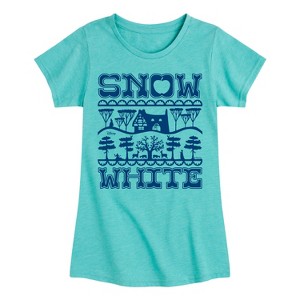 Girls' - Snow White - Scandinavian Fitted Short Sleeve Graphic T-Shirt - 1 of 4