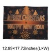 Unique Bargains Christmas Place Mats Linen Black Gold Tone 13"x17.7" 2 Pcs - 3 of 4
