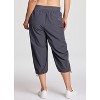 RBX Active Women's Cargo Style Capri Pants, Quick Drying Adjustable Leg Cropped Jogger Pant for Casual Wear, Hiking, Workouts - 2 of 4
