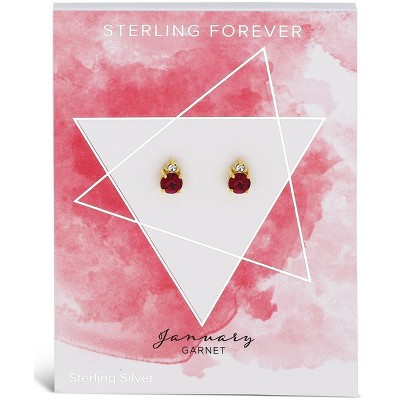 SHINE by Sterling Forever Sterling Silver Birthstone Studs