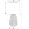Monarch Specialties Lighting 19inchH Table Lamp Grey Ceramic Ivory / Cream Shade Contemporary - 4 of 4