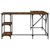 vidaXL Desk Smoked Oak 54.7 in.x54.7 in.x29.5 in. Engineered Wood - 4 of 4
