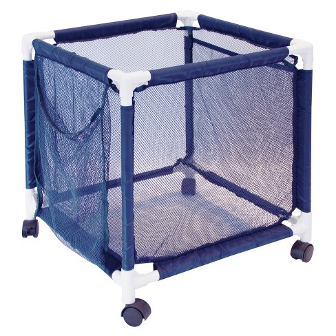 Pool Bins Pool Storage Organizer Mesh Rolling Pool Equipment Bin, Mini, Blue - image 1 of 4