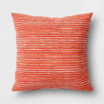15"x15" Striped Square Outdoor Throw Pillow - Room Essentials™