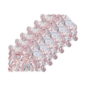 C&F Home Claiborne Cotton Quilted Reversible Machine Washable Placemat Machine Washable Set of 6 - 1 of 4