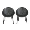 Okak Sleek Gable Patio Accent Chairs,Set of 2,PP Resin Blend Accent Chair for Outside Use with Breathable&Skin-Friendly Seat&Back,Outdoor Seating - 2 of 4