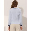 Allegra K Women's Split Neck Pleated Front Office Work Contrast Color Blouse - 4 of 4