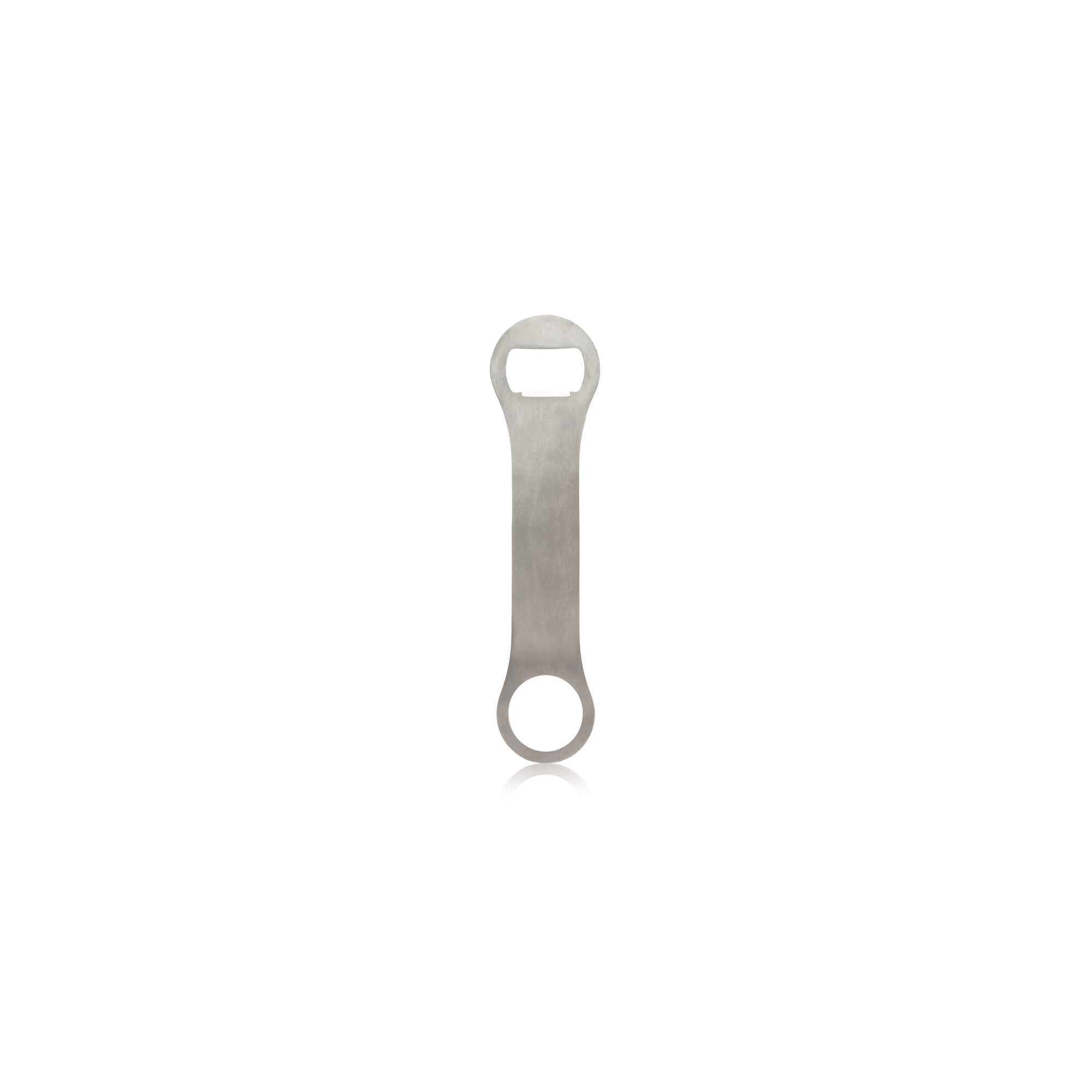 True Stainless Steel Flat Bottle Opener, Soda and Beer Bottle Cap Opener, Easy Grip, Silver Bar Blade, Travel, Camping, Picnic, Home Kitchen Gifts