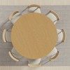 PexFix 60 in.H Solid Wood Round Dining Table Kitchen Table for 6-8 with Tabletop and Tapered Base for Living/Dining Room Coffee Office in Natural - 4 of 4
