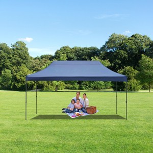 10x15 Heavy-Duty Pop-Up Canopy with UV50+ Waterproof Oxford Fabric, Adjustable Height, Detachable Sidewalls & Wheeled Carry Bag-Coolbibila - 1 of 4
