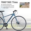 NAYSAYE Bicycle 7 Speed Hybrid Mountain Bike Aluminum Frame Double Disc Brake Bikes For Adults and Kids, 64.57"*25.19"*37.79" - 4 of 4