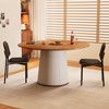 Luck Live Mid-Century Modern Round Dining Table , 59" Round Kitchen Table for 6-8 Persons, Stylish Dining Room Furniture - 4 of 4