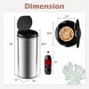 Costway 8 Gallon Automatic Trash Can Touchless Motion Sensor Waste Bin Battery Operated - 3 of 4
