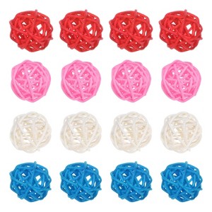 Unique Bargains Wicker Rattan Balls Decorative Orbs Vase Fillers Bowl Fillers for Christmas/DIY Crafts 30mm/1.2 Inch - 1 of 4