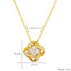 Women's Gold - Toned Copper Pendant Necklace with O - Link Chain - 4 of 4