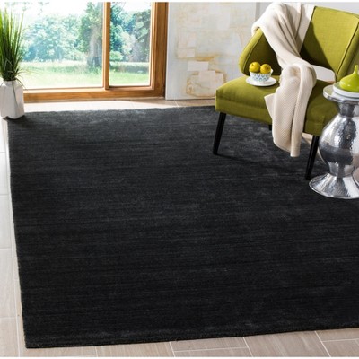 Anthracite Hand-Knotted Wool and Viscose 3' x 5' Rug