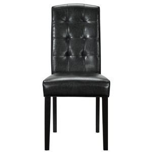 Modway Perdure Dining Side Chair Black: Vinyl Upholstered Parsons Style, Wood Frame, 285 lb Capacity - 1 of 4