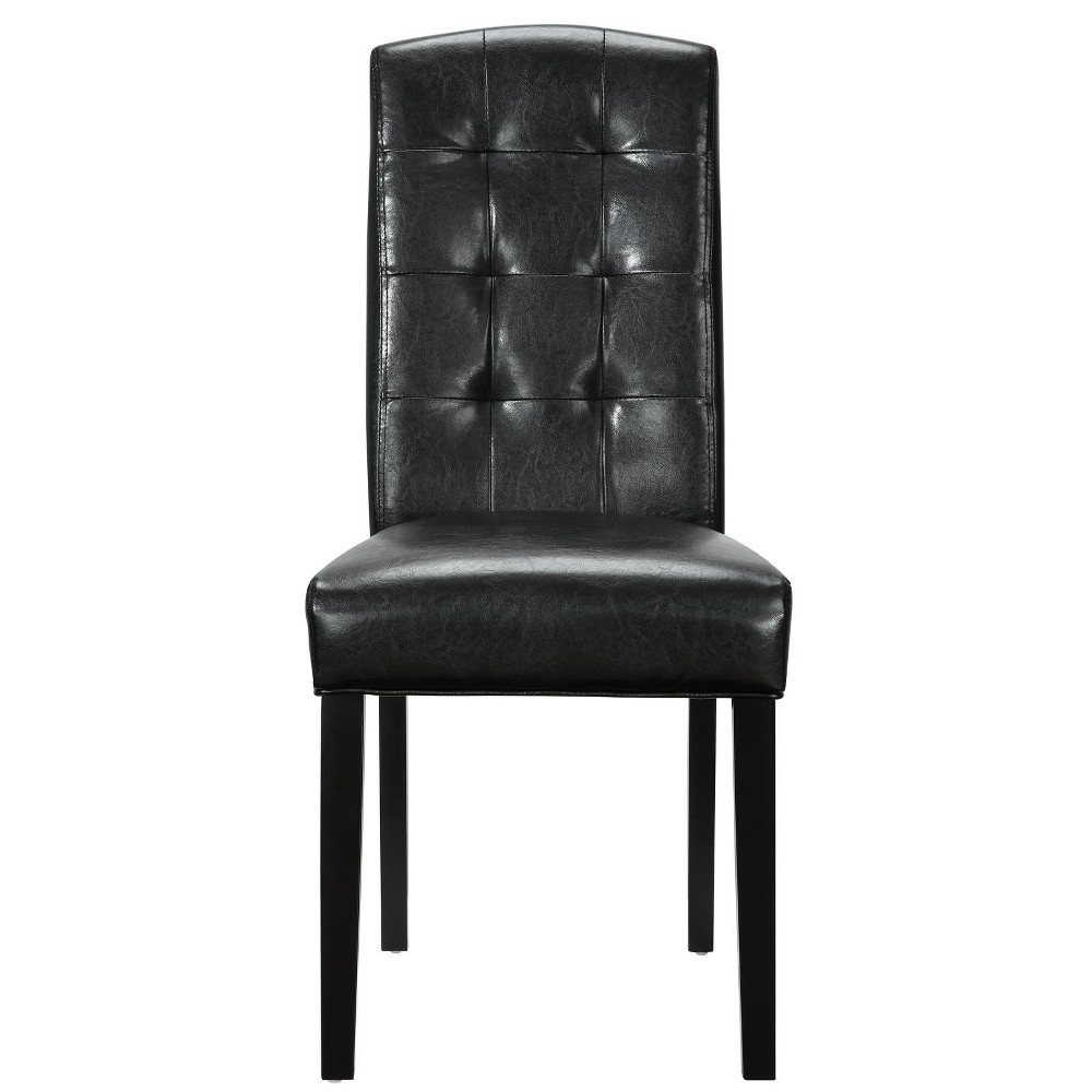 Photos - Dining Table Modway Perdure Dining Side Chair Black - : Vinyl Upholstered Parsons Style, 