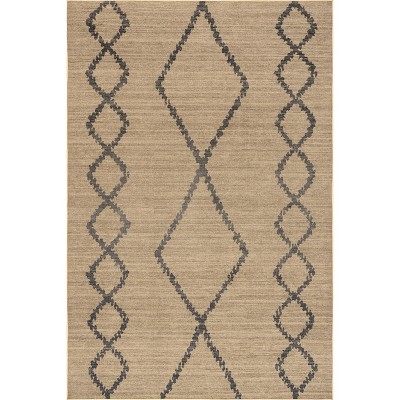 Nuloom Nita Bands Easy-Jute Pet Friendly Machine Washable Area Rug, 4' x 6', Natural