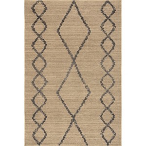 Nuloom Nita Bands Easy-Jute Pet Friendly Machine Washable Area Rug, 4' x 6', Natural - 1 of 4