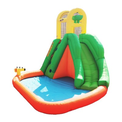 Magic Time International MT 91452 Large Splash Fun Giant Slide Backyard Inflatable Water Park Splash Pad with Auto Dump Bucket and Water Blaster