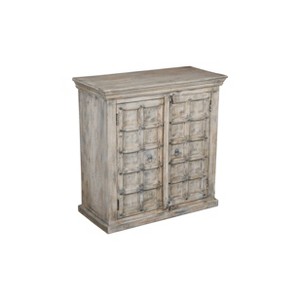 Dale Distressed Antique 2 Door Sideboard White - Timbergirl: Mango Wood, Dining Storage, No Drawers - 1 of 4