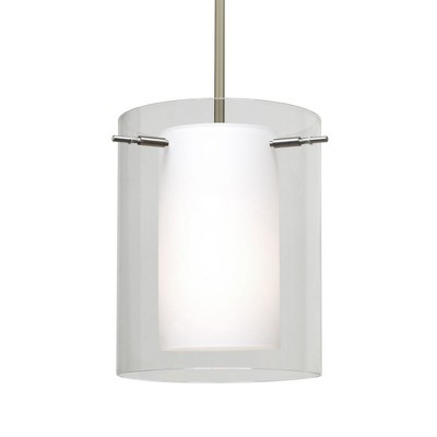 Besa Lighting Pahu 8 1 - Light Pendant in  Satin Nickel