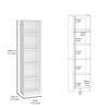 YONWAY 71.1"H Tall  WOODEN Bookcase, Compact Bookshelf with 5 Shelves, Standalone Piece for Tight Spaces, Hallways - 3 of 4