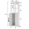 VECELO Bathroom Storage Cabinet Open Shelves Bathroom Organizer Rack with Toilet Paper Holder and Door - 2 of 4