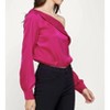 Women's One Shoulder Satin Bodysuit - Strut & Bolt - 3 of 4
