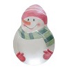 Transpac Glass 14.96 in. Multicolor Christmas Snowman Platter - image 2 of 3