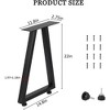 2PCS 22" Metal Table Legs DIY Industrial Furniture Dining Leg 1000 Lbs Capacity - 2 of 4