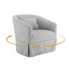 Living Room Chairs, Accent Armchair With 360 Degree Rotating Base, 300 Lbs Weight Capacity Small Comfy Sofa Chair - 3 of 4