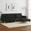 vidaXL 2-Seater Sofa Bed with Footstool Furniture Home Living Room Fabric - 2 of 4