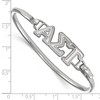 Black Bow Jewelry Sterling Silver Alpha Sigma Tau Greek Life Bangle Bracelet 7 Inch - 2 of 3