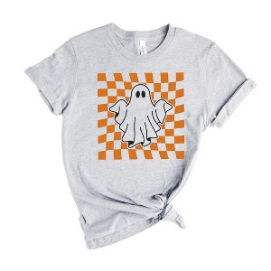 Simply Sage Market Women's Checkered Ghost Short Sleeve Graphic Tee - 1 of 2