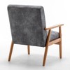 Sapphtopaz Accent Chair Wood Chair for Bedroom Comfy Chair Mid-Century Modern Armchair Lounge Accent Chairs for Living Room, Bedroom - 4 of 4
