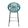 TOAOTBNBO Wicker Counter Height Bar Stools Set of 2, Modern Bar Chairs with Woven Pattern, Cozy Barstool for Kitchen Island - 4 of 4