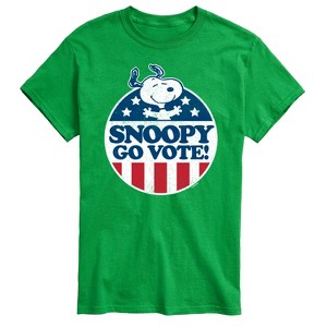 Men's - Peanuts - Snoopy Go Vote Short Sleeve Graphic T-Shirt - 1 of 4