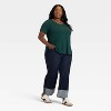 Women's Short Sleeve Scoop Neck Drapey T-Shirt - Ava & Viv™ - 3 of 3