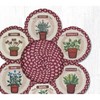 Earth Rugs Trivet – Herbs Printed Round Braided Jute Trivets in Basket, 10"x10", Rustic Kitchen Decor - 2 of 3