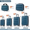 6/13pcs ABS Luggage Set, Lightweight Hardshell Suitcases with Dual Spinner Wheels, Carry-On+Check-In Sizes+Travel Bags -ModernLuxe - 3 of 4