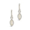 SHINE by Sterling Forever Calla CZ Charm Drop Hoop Earrings - 3 of 4