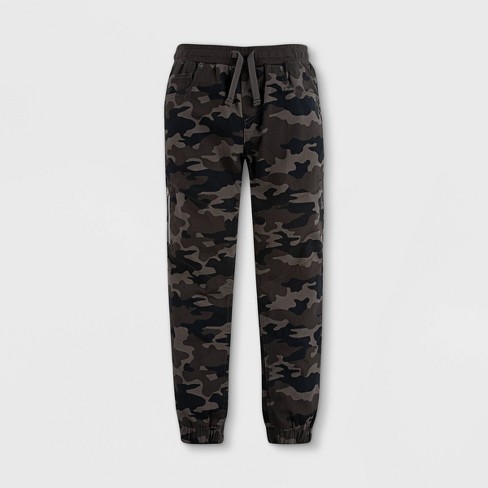 Levi's® Boys' Moto Jogger Chino Pants - Green Camo 6 : Target