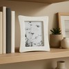 Stylish Curved Marble Picture Frame - Modern Photo Frame for Tabletop Centerpiece, Entryway, Living Room, Bedroom and Office Desk Decor - 10", White - 2 of 4